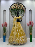 Soft Net Thread Sequence Work Lehenga Blouse Dupatta image 2