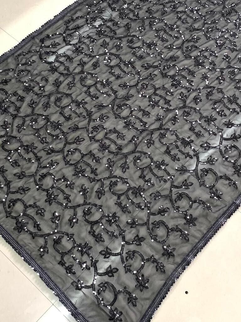Black Color Georgette Party wear Saree image 3