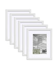 8x10 White Picture Frame Set of 6 – Displays 5x7 with Mat or 8x10 Without – Wall Mount or Tabletop Gallery Frames Paperback bookcover – AVRBOOKS