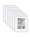 8x10 White Picture Frame Set of 6 – Displays 5x7 with Mat or 8x10 Without – Wall Mount or Tabletop Gallery Frames Paperback bookcover – AVRBOOKS