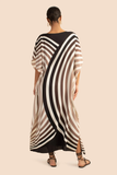 Soft Satin Silk Kaftan, Digital Printed Long Caftan image 2