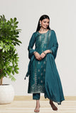 Viscose With Jacquard Work & Salwar Kameez With Dupatta image 2