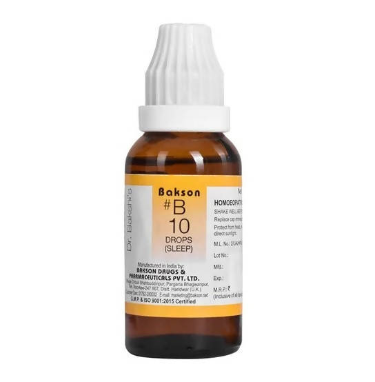 Bakson's Homeopathy B10 Drops (Sleep) image 1