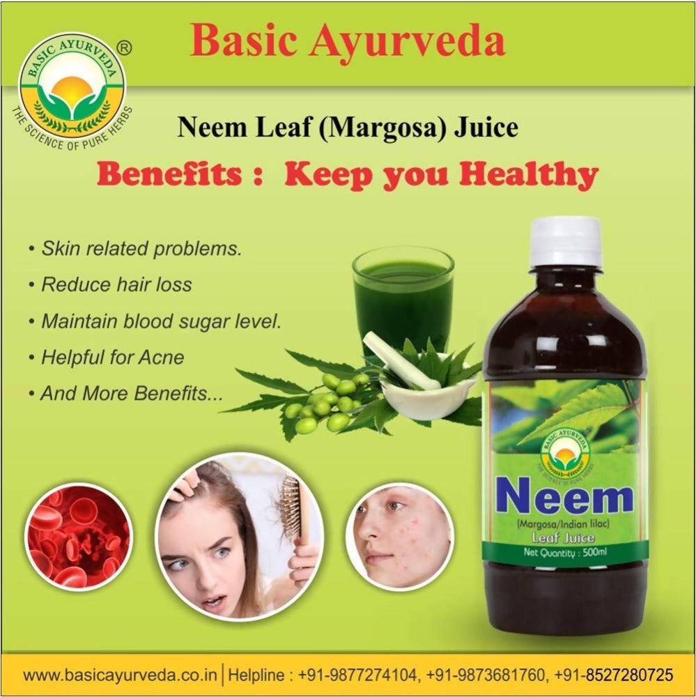 Basic Ayurveda Neem Leaf Margosa Juice - 500 ml image 2