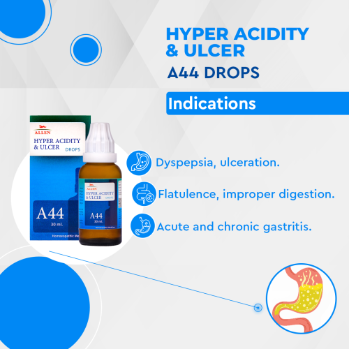 Allen Homeopathy A44 Hyper Acidity & Ulcer Drops image 2