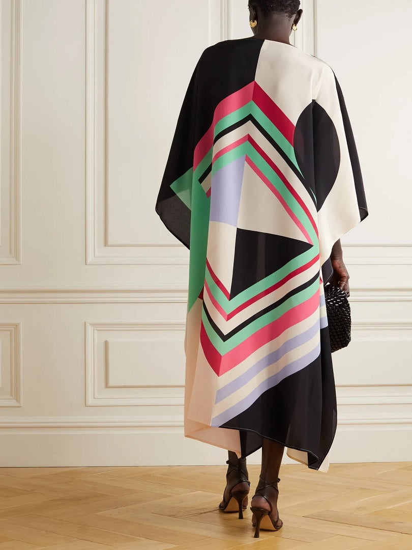 Geometric Printed Style Chelsea Georgette Kaftan J5653 image 3