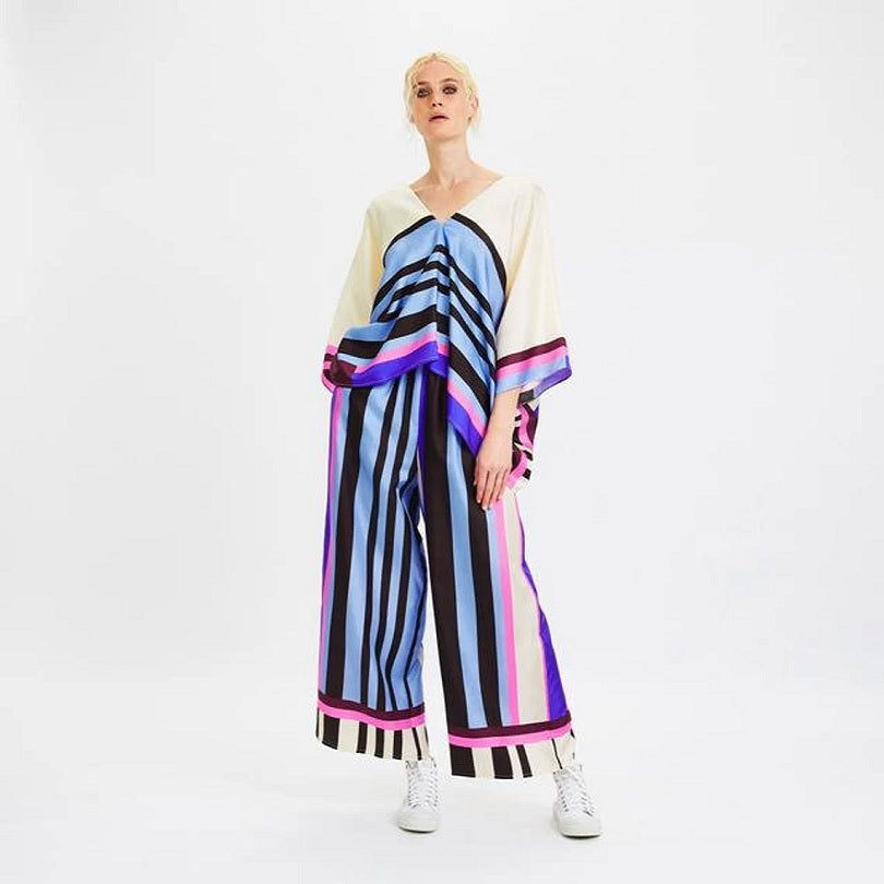 Women Satin Silk Top and Palazzo Set Printed Co Ord Set J5796 image 1