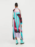 Digital Printed Collar Style French Crepe Kaftan J5712 image 3