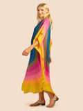 French Moss Prism Kaftan Dress J5703 image 4