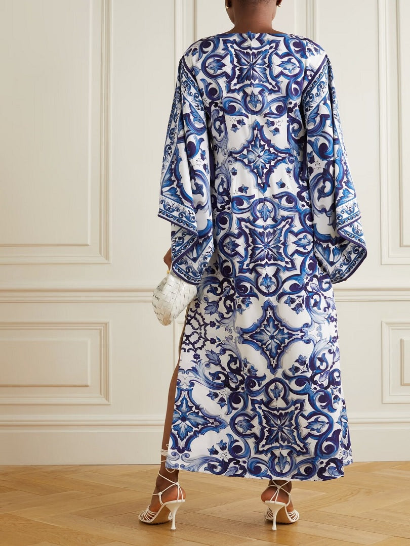 Beachwear Organza Silk Luxury Wear Modern Fashion Wear Women Kaftan J5797 image 2