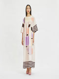 New Fancy Printed Poly Rayon Cotton Long Maxi Dress Kaftans Collection J5757 image 4