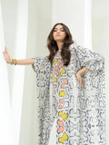 Soft Satin Silk Printed Calf Length Kaftan J5761 image 3