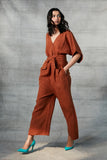 Cinnamon Linen Jumpsuit For Women image 3