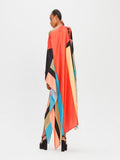 Women Printed Fancy Soft Satin Silk Kaftan J5628 image 3