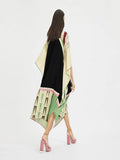 Lounge Wear Calf Length Boat Neck Style Women's Soft Silk Printed Kaftan J5601 image 3