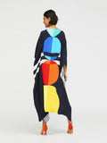 Free Size Printed Silk Crepe Women Kaftan J5607 image 3