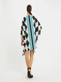 Women Short Soft Silk Crepe Kaftan Dress J5617 image 3