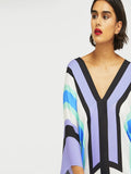 Women’s Short Printed Soft Silk Crepe Kaftan Top Daily Wear J5618 image 3