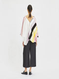 Soft Satin Silk Printed Kaftan Top With Crush Pant Co-ord Sets J5640 image 2