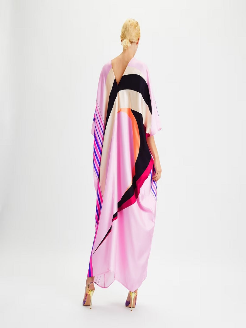 Women's Belt Style Casual Wear Satin Silk Kaftan (Free Size) J5647 image 3