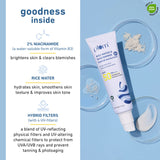 Plum 2% Niacinamide & Rice Water SPF 50 PA+++ Hybrid Sunscreen - 50 GMS image 2