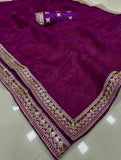 Soft Organza With Embroidery Work Saree & Banglori Blouse image 2