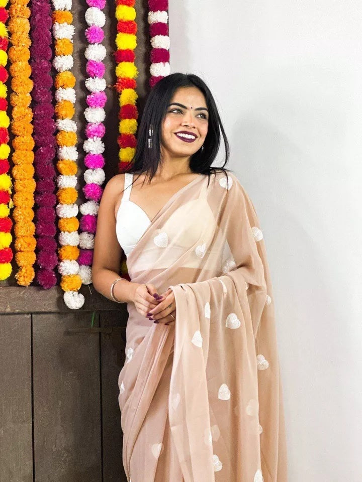 Faux Georgette Saree For Women image 9