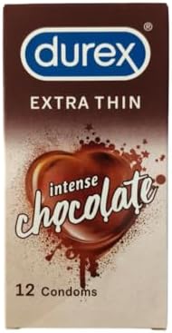 Durex Extra Thin Intense Chocolate Flavoured Condoms for Men - 12 count