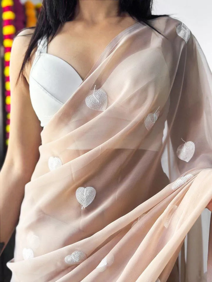 Faux Georgette Saree For Women image 10
