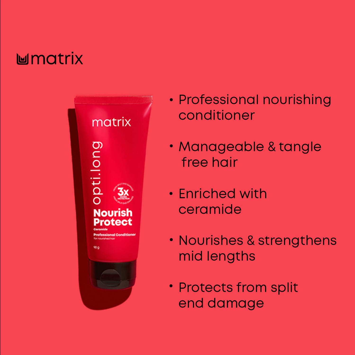 Matrix Opti Long Nourish Protect Nourishing Conditioner Ceramide - 98 gm image 7