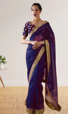 Soft Organza With Embroidery Work Saree & Banglori Blouse image 5