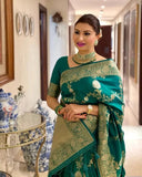 Banarasi Soft Silk Saree With Blouse image 6