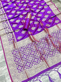 Pure Lichi Silk Zari Golden Weaving Saree With Blouse image 7