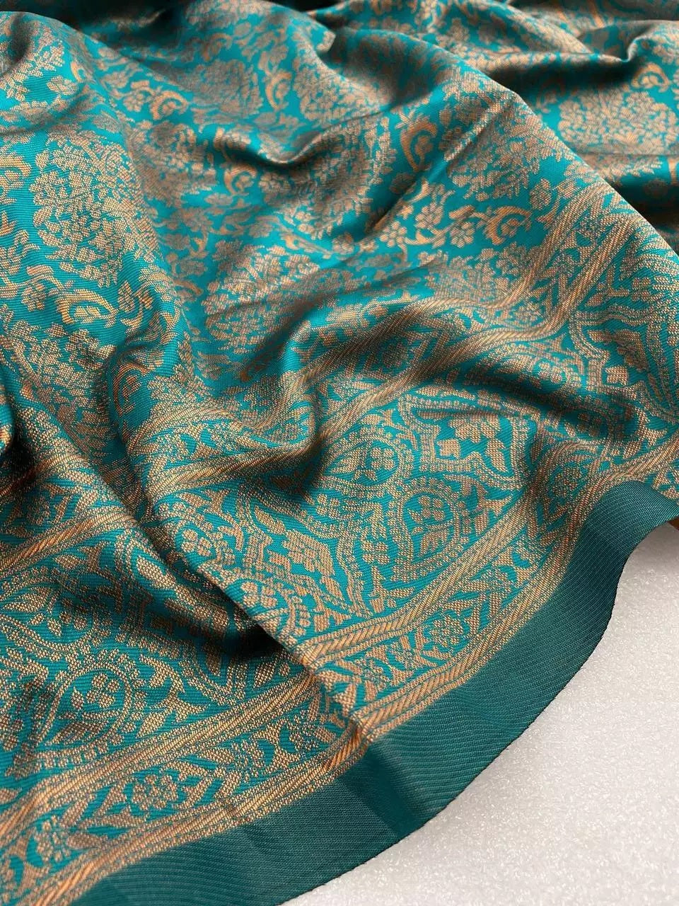 Banarasi Soft Silk Saree With Unstitched Blouse image 6