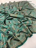 Banarasi Soft Silk Saree With Unstitched Blouse image 7