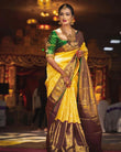 Yellow Soft Silk with Beautiful Rich Design Pallu Saree image 1