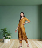 Viscose Jacquard Work Kurti Bottom With Dupatta image 3