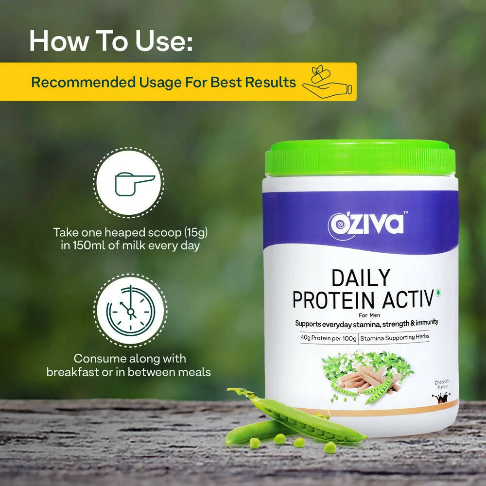 OZiva Daily Protein Activ for Men - 300 gms image 4