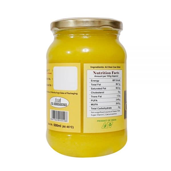 El World Organic A2 Cow Bilona Ghee - 500 ml image 3