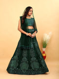 Traditional Semi-Stitched Lehenga Choli With Dupatta Function Wear Net Lengha 15-HR19 image 3