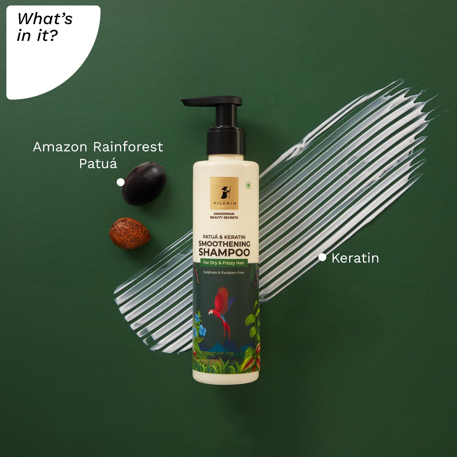 Pilgrim Patua & Keratin Smoothening Shampoo -200 ml image 2