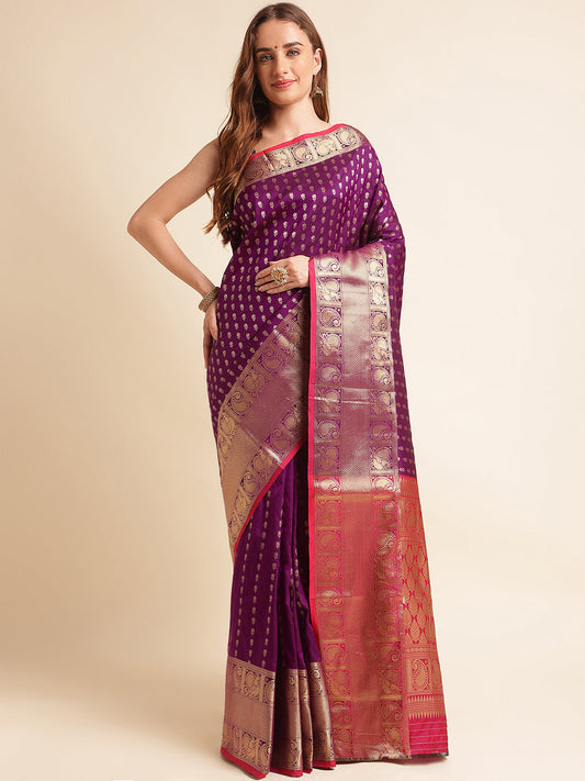 Banarasi Silk Saree With Blouse image 1