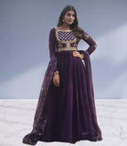 Faux Blooming with Sequins Embroidered work Anarkali Gown Long Dress image 3