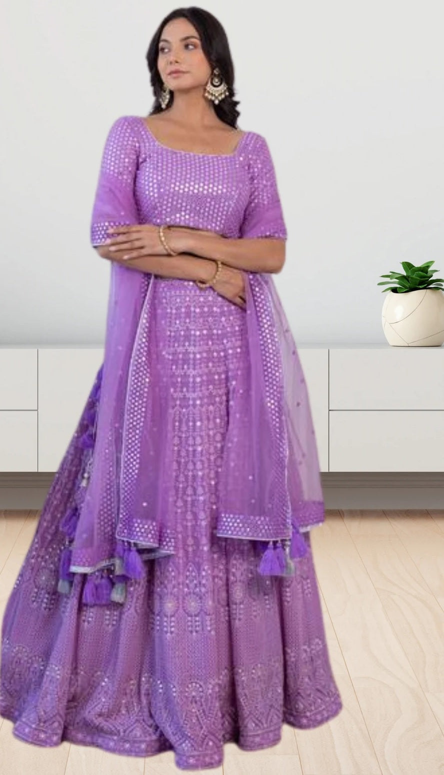 Faux Georgette Sequence Embroidery Work  Lehenga Choli With Dupatta image 3