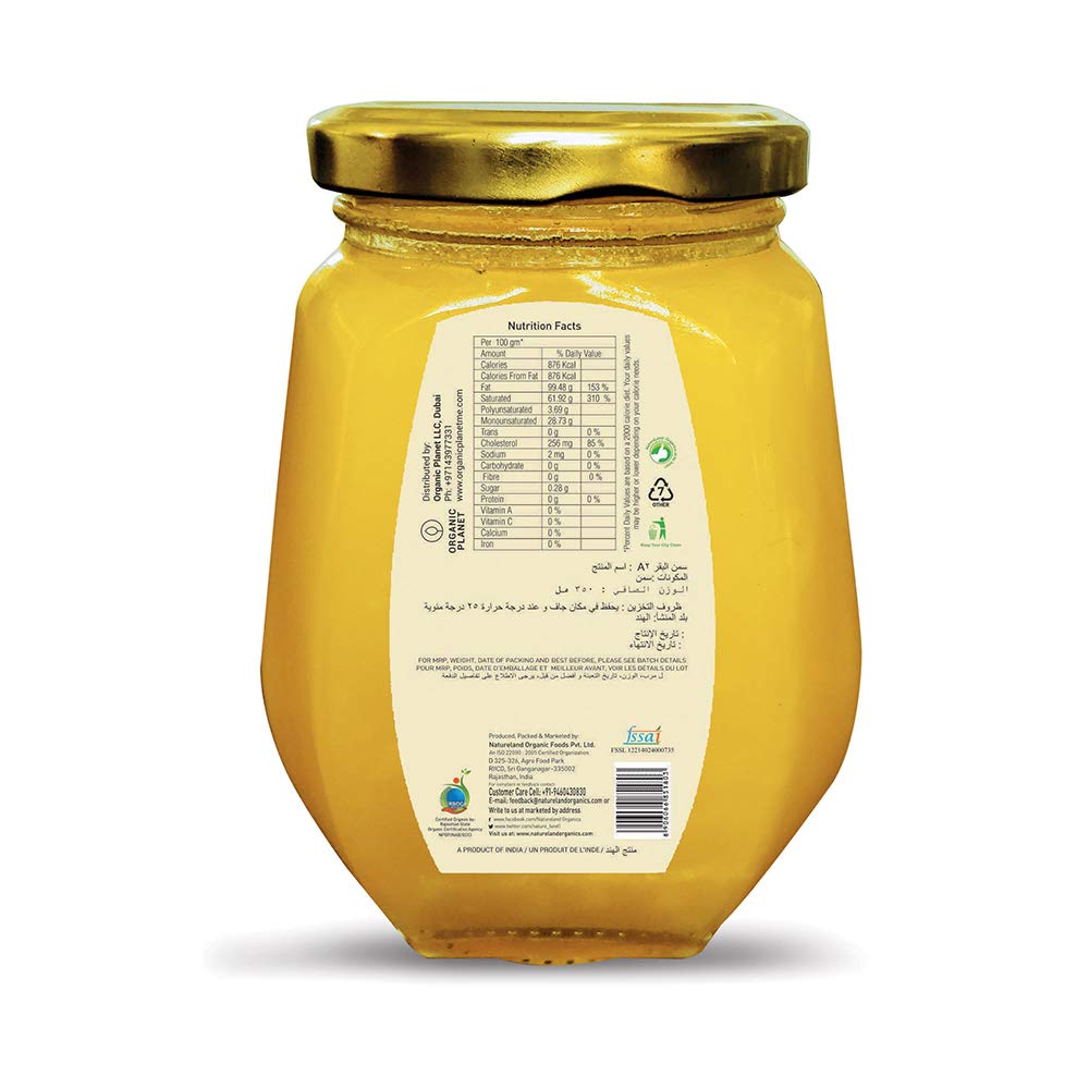 Nature Land Organics A2 Desi Cow Ghee - 350 ml image 3