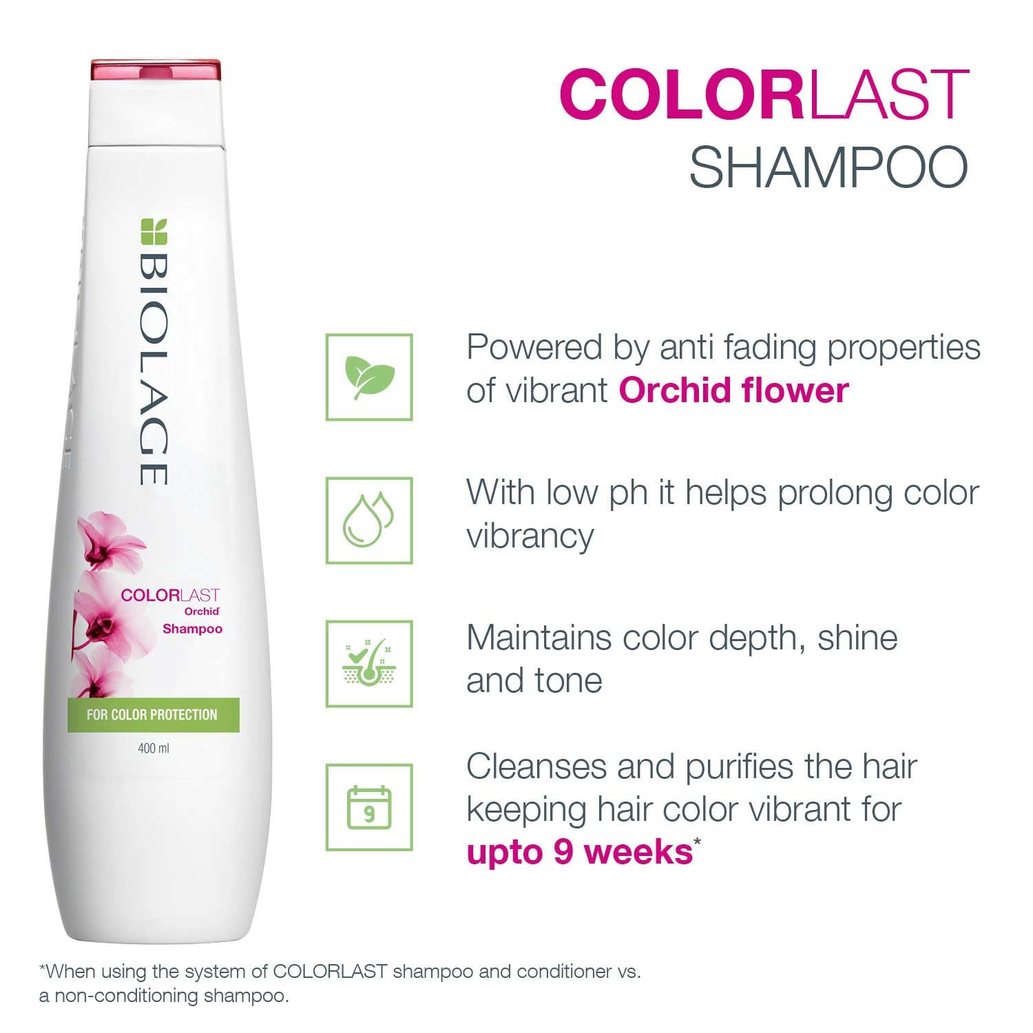 Matrix Biolage Colorlast Color Orchid Shampoo - 200 ml image 3