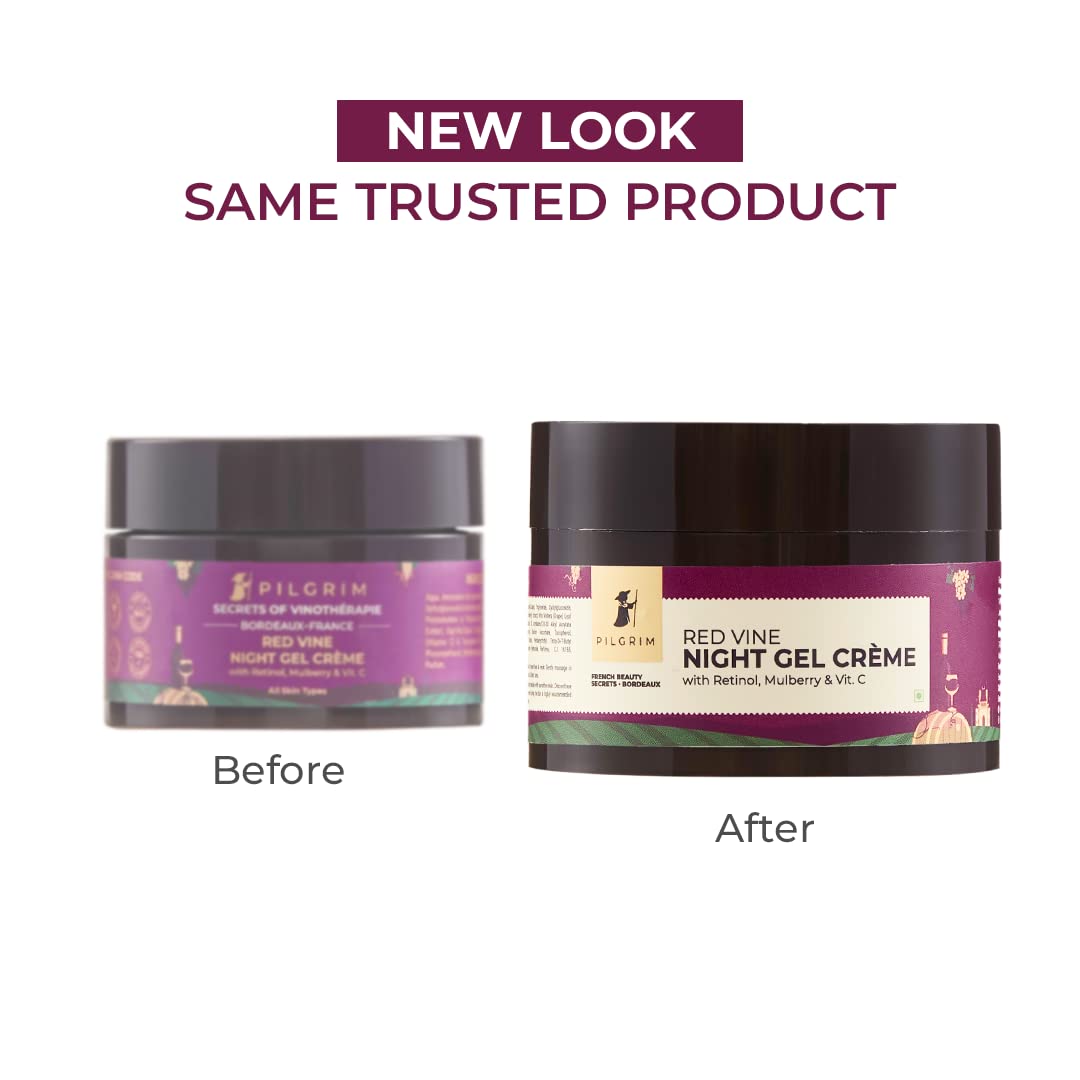 Pilgrim French Red Vine Anti Aging Night Gel Cream - 50 gm image 3