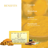Khadi Natural Chandan Haldi Handmade Herbal Soap, 125 g image 3