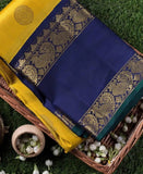 Soft Lichi Silk Designer Saree & Blouse image 3