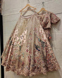 Japan Satin Silk & Sequence Embroidered Work Lehenga Blouse With Dupatta image 3
